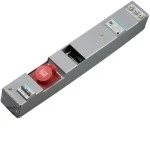 Hager ZAH018L Steckdosenleiste, KVS, 1 x CEE 16 A 5p,1 x Platz für Drehstrom-Hutschienenzähler 