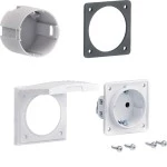 Hager ZY02SD Bestückungspaket universZ 1xSchuko-Steckdose für Steckdosenflansch 