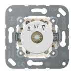 JUNG 1234.20WW Jalousie-Drehschalter, Wendeschalter/-taster 2-pol. (2 Antriebe), 10 A 250 V ~, alpinweiß, UP 