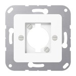 JUNG 168-1WW Abdeckung für Lautsprecher-Buchse, für XLR-Steckverbinder (D-Serie) 1fach, Thermoplast, 50 x 50 mm, alpinweiß 