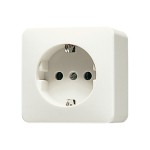 JUNG 321A SCHUKO®-Steckdose, 16 A 250 V ~, 39 mm, Schraubklemmen, AP 600, weiß 