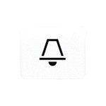 JUNG 33KWW Kalotte, lichtundurchlässig, Symbol Klingel, alpinweiß 