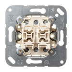 JUNG 509EU Wippschalter (Einsatz) 10 AX 250 V~, Doppel-Wechsel, ohne Krallen 