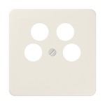 JUNG 561-4SAT2 Abdeckung für 4-Loch SAT-TV-Steckdose (Axing) 4fach, Thermoplast, Serie CD, weiß 