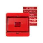 JUNG 561GLRT Abdeckung mit Glasscheibe 1fach, Thermoplast, Serie CD, rot 