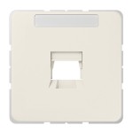 JUNG 569-1WE Abdeckung (gerastet) für Modular-Jack-Steckbuchsen, 1fach, UMA-CAT6A, RADIALL, Panduit, Assmann, mit Schriftfeld, Thermoplast, Serie CD, weiß 