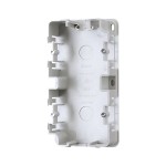 JUNG 582A Montagegehäuse für Aufputz-Kappen 2fach, Thermoplast, lichtgrau, senkrechte und waagerechte Montage 