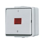 JUNG 602KOW Wipp-Kontrollschalter, Aus 2-pol., AX 250 V ~, IP 44, WG 600 