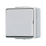 JUNG 607W Wippschalter, Kreuz, 10 AX 250 V ~, IP 44, WG 600 