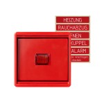 JUNG 661WGLR Abdeckung mit Glasscheibe 1fach, Thermoplast, WG 600, rot 