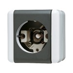 JUNG 837-14W Lichtsignal (ohne Haube), E14-Gewinde, WG 800, grau 