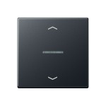 JUNG A101KO5PBFANM Wippe für KNX Taster, F10, mit Pfeilsymbolen, mit Lichtleiter, Thermoplast lackiert, Serie A, anthrazit matt 