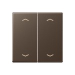 JUNG A102PMO Wippe für KNX Taster, F10, mit Pfeilsymbolen, Duroplast lackiert, Serie A, mokka 