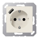 JUNG A1520-18A SCHUKO®-Steckdose, 16 A 250 V ~, mit USB-Ladegerät, 1 x Typ A, SAFETY+, Serie AS, weiß 