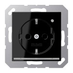 JUNG A1520-OSWLNW SCHUKO®-Steckdose mit LED-Orientierungslicht, 16 A 250 V ~, SAFETY+, Thermoplast, Serie A, schwarz 