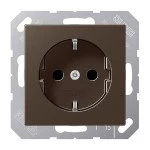 JUNG A1520MO SCHUKO®-Steckdose, 16 A 250 V ~, Duroplast lackiert, Serie A, mokka 