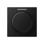 JUNG A1540BFKO5SWM Abdeckung mit Lichtleiter für KNX Drehsensor 1fach, mit Lichtleiter, Duroplast lackiert, Serie A, graphitschwarz matt 