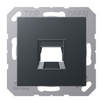 JUNG A1569-1WEANM Abdeckung (gerastet) für Modular-Jack-Steckbuchsen, 1fach, UMA-CAT6A, RADIALL, Panduit, Assmann, Thermoplast lackiert, Serie A, anthrazit matt 