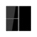 JUNG A403TSASW Tastensatz, F40, Thermoplast, Serie A, schwarz 