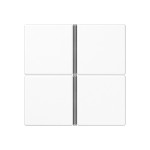 JUNG A404TSAWW Tastensatz, F40, Thermoplast, Serie AS/A, alpinweiß 