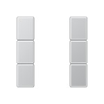 JUNG A503TSAAL Tastensatz, F50, Thermoplast lackiert, Serie A, aluminium 