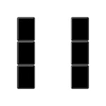 JUNG A503TSASW Tastensatz, F50, Thermoplast, Serie A, schwarz 