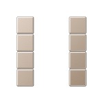 JUNG A504TSACH Tastensatz, F50, Thermoplast lackiert, Serie A, champagner 