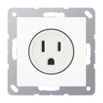 JUNG A521-15WW Steckdose, US-Norm NEMA, 15 A 125 V ~, Schraubklemmen, Thermoplast, Serie AS/A, alpinweiß 