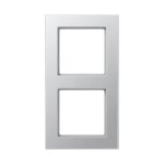 JUNG A5582BFAL Rahmen 2fach, A 550, Thermoplast lackiert, aluminium, senkrechte und waagerechte Montage 