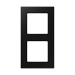 JUNG A5582BFSWM Rahmen 2fach, A 550, Thermoplast lackiert, graphitschwarz matt, senkrechte und waagerechte Montage 