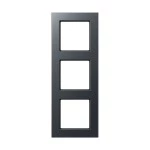 JUNG A5583BFANM Rahmen 3fach, A 550, Thermoplast lackiert, anthrazit matt, senkrechte und waagerechte Montage 