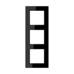 JUNG A5583BFSW Rahmen 3fach, A 550, Thermoplast, schwarz, senkrechte und waagerechte Montage 