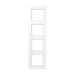 JUNG A5584BFWW Rahmen 4fach, A 550, Thermoplast, alpinweiß, senkrechte und waagerechte Montage 