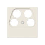 JUNG A561-4SAT2 Abdeckung für 4-Loch SAT-TV-Steckdose (Axing) 4fach, Thermoplast, Serie AS, weiß 