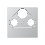 JUNG A561PLSATAL Abdeckung für Universal-Sat/BK-Dosen 1fach, Duroplast lackiert, Serie A, aluminium 