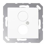 JUNG A562-1BFWW Abdeckung für 1 Rundsteckverbinder bis 18,5 mm Ø 1fach, Thermoplast, Serie A, alpinweiß 