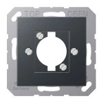 JUNG A568-1BFANM Abdeckung für Lautsprecher-Buchse, für XLR-Steckverbinder (D-Serie) 1fach, Thermoplast lackiert, Serie A, anthrazit matt 