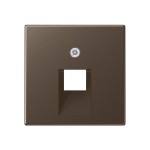 JUNG A569-1PLUAMO Abdeckung für IAE/UAE-Anschlussdosen, 1 x 8-polig, Duroplast lackiert, Serie A, mokka 