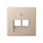 JUNG A569-2BFPLUACH Abdeckung für IAE/UAE-Anschlussdosen, 2 x 8-polig, Thermoplast lackiert, Serie A, champagner 