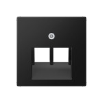 JUNG A569-2BFPLUASWM Abdeckung für IAE/UAE-Anschlussdosen, 2 x 8-polig, Thermoplast lackiert, Serie A, graphitschwarz matt 