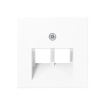 JUNG A569-2BFPLUAWW Abdeckung für IAE/UAE-Anschlussdosen, 2 x 8-polig, Thermoplast, Serie AS/A, alpinweiß 