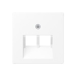 JUNG A569-2BFPLUAWWM Abdeckung für IAE/UAE-Anschlussdosen, 2 x 8-polig, Thermoplast lackiert, Serie A, schneeweiß matt 