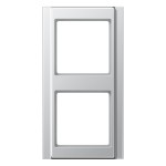 Jung A582AL Rahmen 2-fach senkrechte und waagerechte Montage A 500 aluminium 