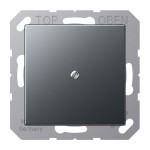 JUNG A590BFAANM Leitungsauslass mit Zugentlastung, Thermoplast lackiert, Serie A, anthrazit matt 