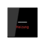 JUNG A590BFHSW Wippe 1fach, Aufschrift Heizung, mit Lichtleiter, Thermoplast, Serie A, schwarz 