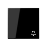 JUNG A590KSW Wippe 1fach, Symbol Klingel, Duroplast, Serie A, schwarz 