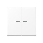 JUNG A595KO5WWM Wippe 2fach, mit Lichtleiter, Duroplast lackiert, Serie A, schneeweiß matt 