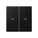 JUNG A595PSWM Wippe 2fach, mit Pfeilsymbolen, Duroplast lackiert, Serie A, graphitschwarz matt 