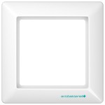 JUNG ABAS581WW Rahmen 1fach, AS 500 antibakteriell, IP 44, Duroplast antibakteriell, alpinweiß, senkrechte und waagerechte Montage 