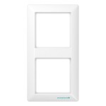 JUNG ABAS582WW Rahmen 2fach, AS 500 antibakteriell, IP 44, Duroplast antibakteriell, alpinweiß, senkrechte und waagerechte Montage 